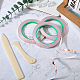 真鍮製の道具  プラスチック付き  ベージュ  6mm&nbsp;AJEW-WH20816-090-3