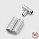Rhodium Plated 925 Sterling Silver Magnetic Clasps STER-E056-005P-1