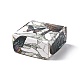 正方形の紙のギフトボックス  ギフトラッピング用折りたたみボックス  ちょうの模様  5.6x5.6x2.55cm CON-B010-01B-1