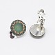 Natural Dyed Agate Clip-on Earring X-EJEW-P061-01D-2