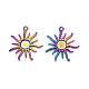 Ciondoli grandi in lega color arcobaleno per smalto PALLOY-N156-195-2