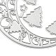 クリスマスリース炭素鋼カッティングダイステンシル  DIYスクラップブッキング/フォトアルバム用  装飾的なエンボス印刷紙のカード  マットプラチナカラー  102.5x86x0.8mm DIY-R079-061-4