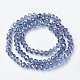 Electroplate Transparent Glass Beads Strands EGLA-A034-T2mm-G06-2