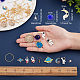 SUNNYCLUE 1 Box DIY 10 Pairs Space Themed Charms Enamel Star Moon Charm Earring Making Kit Astronaut Charms for Jewellery Making Cage Charm Blue Crescent Planet Faceted Glass Beads Craft Instruction DIY-SC0019-50-3