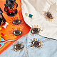 Ahandmaker 6 pezzo di toppe con perline per gli occhi per i vestiti PATC-WH0007-01-7
