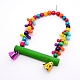 Wooden Parrot Hanging Swing AJEW-WH0162-10-2