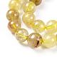 Chapelets de perles en quartz rutiles d'or naturel G-S150-17-8mm-4