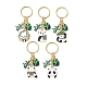 Schlüsselanhänger mit Emaille-Anhängern aus Panda-Legierung KEYC-JKC00576-1