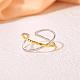 Dos tonos 925 anillo de plata esterlina entrecruzado ajustable abierto x anillo compromiso boda brazalete anillos banda dedo envolver anillos joyería de moda minimalista para mujeres JR955A-3