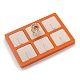 Resin Artificial Marble Finger Rings Display Tray AJEW-I048-01-3
