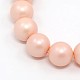 Round Shell Pearl Frosted Beads Strands BSHE-I002-8mm-24-1