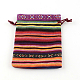 Panno stile borse sacchetti di imballaggio coulisse etnici X-ABAG-R006-10x14-01E-1