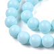 Opaque Solid Color Glass Beads Strands GLAA-T032-P10mm-10-3