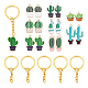 Kit para hacer llaveros de cactus diy de olycraft DIY-OC0009-29-1