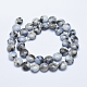 Perles de jaspe tache bleue naturelle G-E444-51-10mm-2