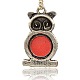 Antique Silver Plated Alloy Owl Pendants for Halloween Jewelry PALLOY-J137-03AS-2