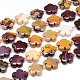Dyed Natural Mookaite Flower Bead Strands G-L241A-17-1