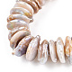Hebras de perlas keshi de perlas barrocas naturales PEAR-S018-05C-6