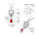 SHEGRACE Rhodium Plated 925 Sterling Silver Pendant Necklaces JN767A-2