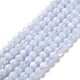 Rangs de perles d'agate en dentelle bleue naturelle de grade aa G-F222-30-4mm-1