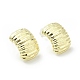 Alloy Curved Rectangle Stud Earrings with 925 Sterling Silver Pins for Women EJEW-G310-07G-1