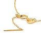 スターリングシルバーのビーズネックレス 925 個  女性用アズキチェーンネックレス  ゴールドカラー  17.72インチ（45cm） STER-I021-01G-3