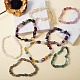 8Pcs 8 Style Natural Mixed Nuggets Gemstone Beads Stretch Bracelets for Kids BJEW-SZC0003-02-3