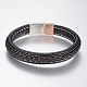 Braided Leather Cord Bracelets BJEW-H561-09C-1
