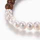 Pulseras del estiramiento de perlas naturales BJEW-JB04109-2