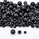 NBEADS 3 Strands about 205 Pcs Black Synthetic Turquoise Beads G-NB0003-25-4