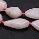 Chapelets de perles en quartz rose naturel G-F531-K06-3
