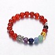 Stretch Buddhist Jewelry Multi-Color Gemstone Chakra Bracelets BJEW-JB01687-03-1