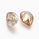 Electroplated Cubic Zirconia Pointed Back Cabochons ZIRC-I024-08-3