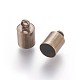 真鍮製コードエンドパーツ  アンティークブロンズ  10x6mm  穴：1.2mm  5.5mm内径 X-EC041-AB-2
