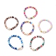 Bracelets extensibles de perles heishi en argile polymère BJEW-JB05707-1