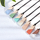 OLYCRAFT 21pcs Resin Wooden Earring Pendants Trapezoid Vintage Resin Wood Statement Jewelry Findings for Necklace and Earring Making - Mixed Color RESI-OC0001-01-6