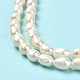 Fili di perle di perle d'acqua dolce coltivate naturali PEAR-E016-169-4