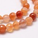 Chapelets de perles rouges en agate naturelle G-G736-19-4mm-3