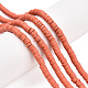 Handmade Polymer Clay Beads Strands CLAY-R089-6mm-128-2