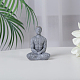 Estatua de oración de hombre de yoga de resina DJEW-PW0013-55B-02-1