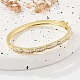 Женские браслеты на шарнирах из латуни с микропаве и прозрачным фианитом BJEW-K274-07G-3