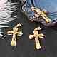 Goldenes 304 Edelstahl-Kruzifix-Kreuz-Anhänger groß für Ostern STAS-V0493-79B-4
