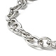 304 Stainless Steel Figaro Chain Necklace with Toggle Clasp for Men Women STAS-P300-01P-2