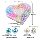 9 estilo de cuentas de perlas de imitación de plástico abs pintadas con aerosol OACR-YW0001-42-5