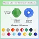 2250 pièces 15 couleurs opaques couleur unie galvanoplastie perles de verre brins GLAA-YW0003-25-2