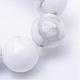 Hebras de perlas redondas de Howlite naturales G-R345-6mm-18-4