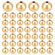 Beebeecraft 1 Box 40Pcs Round Spacer Beads 18K Gold Plated 8mm Smooth Loose Ball Beads for Jewellery Making Charms Findings DIY Craft KK-BBC0011-43-1