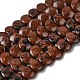 Натурального красного дерева обсидиана бисер нитей G-K366-D03-02-2
