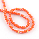 Chapelets de perles en rondelles en verre électrolytique de couleur solide EGLA-Q050-8mm-03-2
