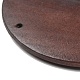 スプレー塗装された木製の大きなペンダント  ウォールナットウッド調のフラットラウンドチャーム  ココナッツブラウン  50x5mm  穴：1.5mm WOOD-H101-01-3